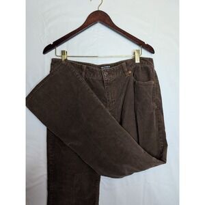 90s Y2K Polo Ralph Lauren Pants Womens Size 10 Bootcut Brown Corduroy‎ Stretch